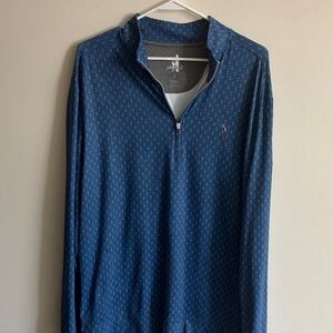 johnnie-O Navy Blue Quarter-Zip Pullover Sweater
